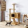 Multi-Level Cat Climbing Frame For Indoor With Scratching Posts Scratching Boards Perches Caves Large Cat Tree Tall Cats Tower