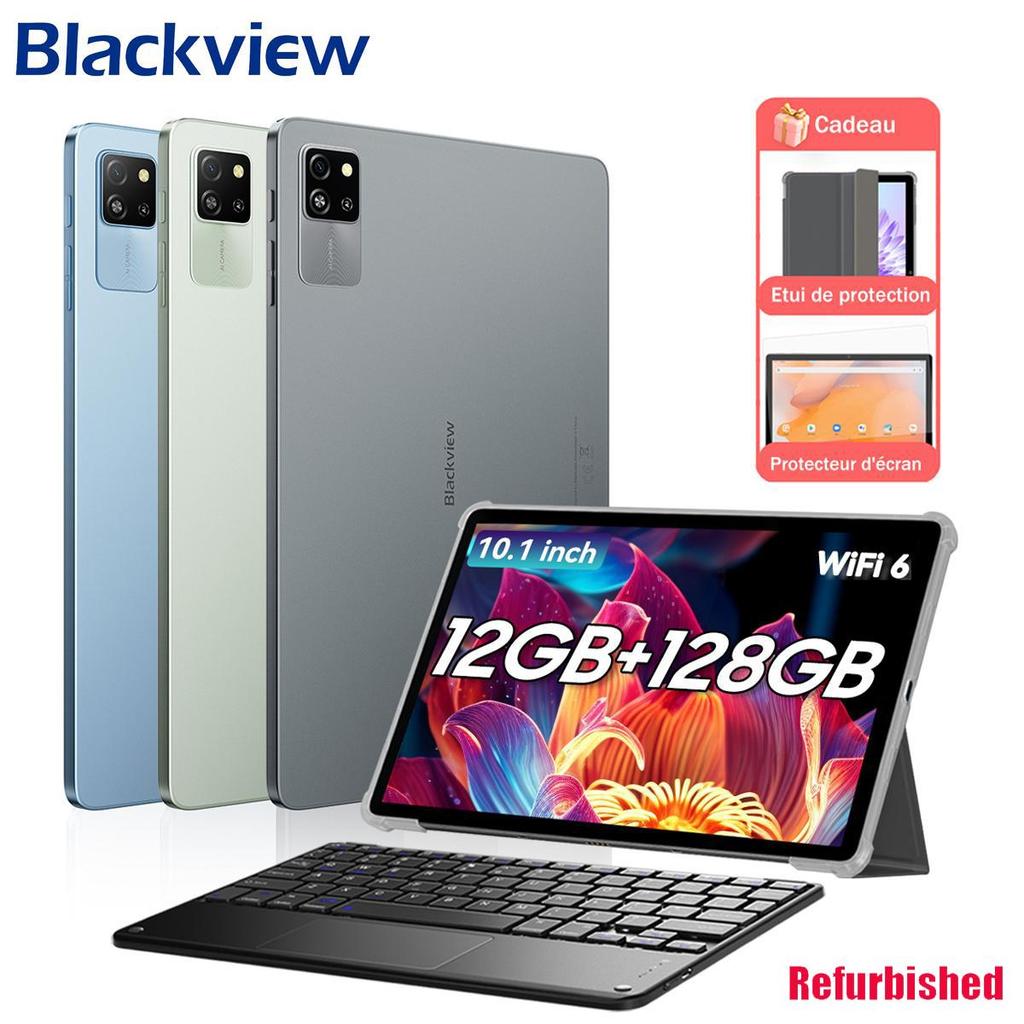 Восстановленный планшет Blackview Tab 60 WiFi 10,1 дюйма Android 14 12 ГБ/128 ГБ WiFi 6 Widevine L1