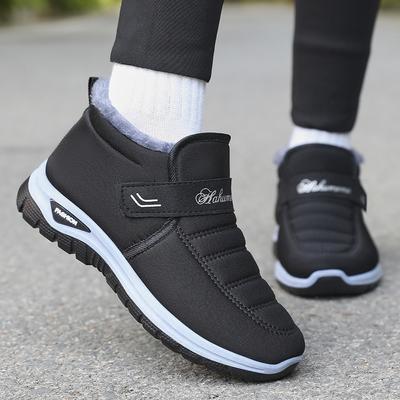 Хлопковая обувь женская зимняя новая женская обувь на липучке с набивным утолщением короткие ботинки теплые уличные зимние ботинки