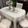 Oval Table Cloth Embroidered Fold Tea Table Europe Dining Table Cover Tablecloth Table Splicing Lace Art Dust Cover Chair Cover