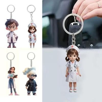 Подвеска-брелок «Медсестра» в виде символа благодарности. Ключевой аксессуар в виде медсестры для выпускников-ассистентов врачей.