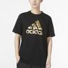 Adidas Повседневная футболка с большим логотипом и коротким рукавом, мужские топы, черный HG2178