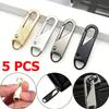 5 Pcs Metal Zipper Pull Replacement Detachable Zipper Slider Pull Tab Repair Kit for Clothing Jacket Diy Craft Sewing Zip Head