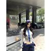 Ретро Пэчворк Утягивающий Пояс-Стяжка Вязаная Одежда: Кардиган в американском стиле, имитация двойки, для осени/зимы