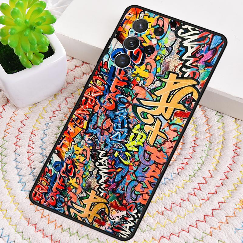 Ins Красочный Граффити Радужный Силиконовый Чехол Для Телефона Для Samsung Galaxy note 10 pro S26 S25 S24 S23 S22 S21 Plus Ultra Capa Чехол