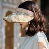 Temperament Design Sense Big Eaves Hairpin Empty Top Sun Hat Outdoor Travel Anti Uv Face Small Sun Hat