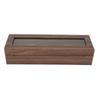 6 Slot Watch Storage Display Box Wood Grain PU Leather Lockable Wristwatch Protective Box