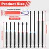 10PCS S2 Steel Magnetic Screwdriver Drill Bit Set Strong Adhesion Magnetic Electric Screwdriver Set Efficient Torque for Metal