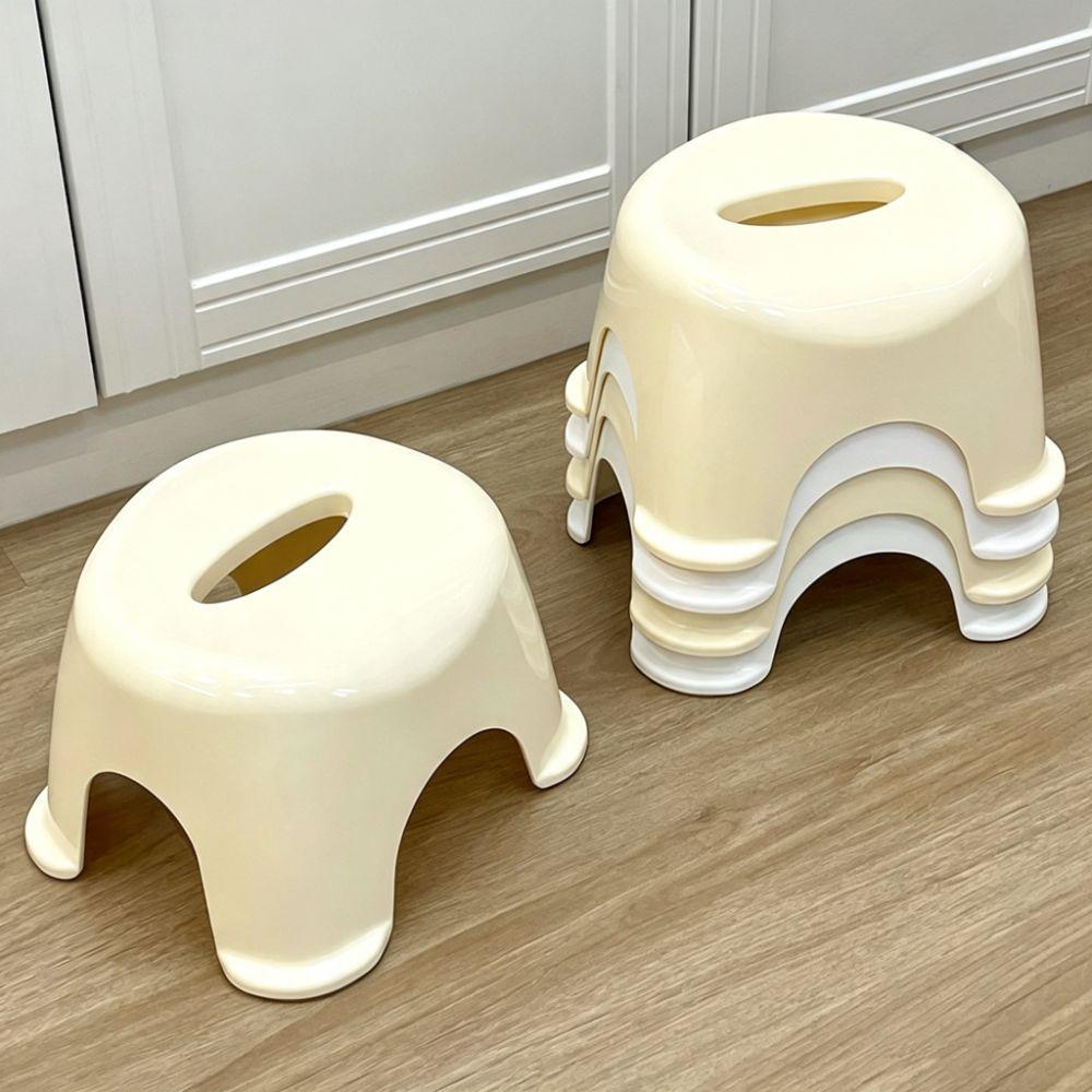 Non-slip Small Low Stool Transparent Kid Stool Simple Shoe Changing Stool for Kids