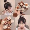 4Pcs Flower Girls Elastic Hair Bands Sweet Bow Hair Ties Children Ponytail Holder Rubber Band Headband Kids Hair Accessories