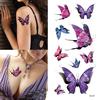 Temporary Tattoo Sticker Body Art 3D Butterfly Rose Feather Tattoo Waterproof
