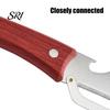 Meal Prep Kitchen Gadget Vegetable Peeler with Wooden Handle Stainless Steel Blade Tool Comfortable Built-in Bottle Opener for Peeling And Slicing