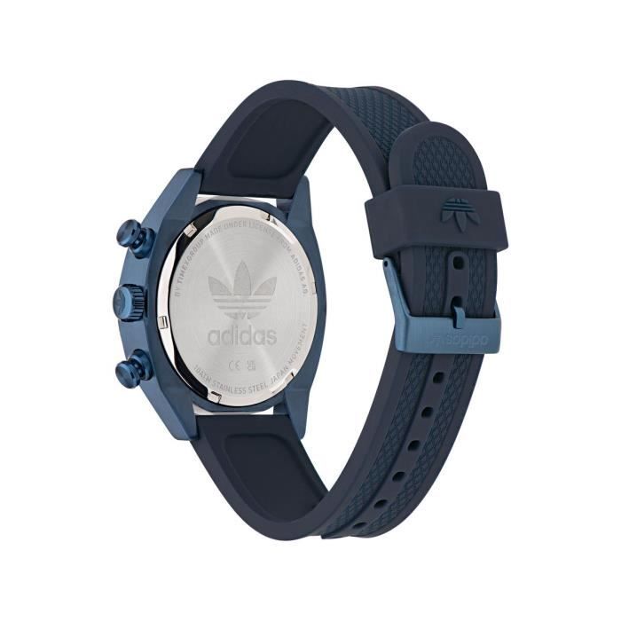 Montre Adidas Originals - Mixte - AOFH23004 - Bleu Silicone - 43mm - 10 bar