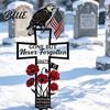 Колышки для американского флага Металлическая табличка-памятник ветерану Металлическая табличка для кладбища Садовая табличка-трибьют Военный колышек для надгробия Ушли, но