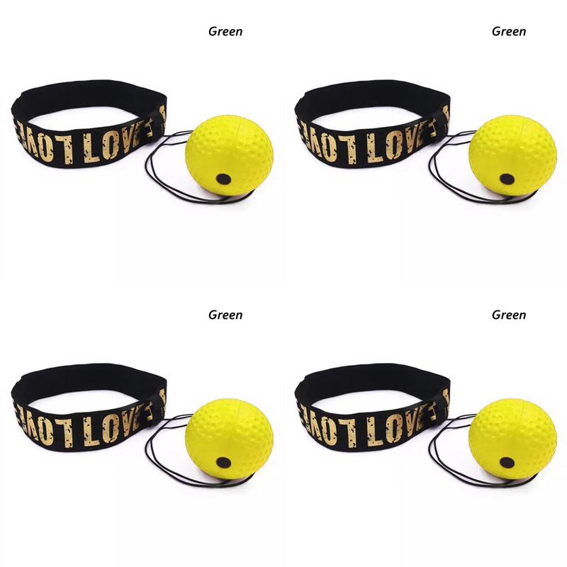Head Mounted Boxing Reflex Speed Punch Ball Adjustable Sweatband Reaction Training Rubber Ball Stress Relief Fitness Gear 1Pc