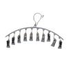 10 Clips Stainless Steel Sock Clip Pace-Saving Arc Sock Drying Rack Windproof Non-slip Clothes Rack Underwear Clip Towel Hanger