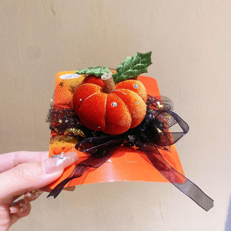 Смешные аксессуары для волос на Хэллоуин Милые детские шляпки и заколки Тыква Летучая мышь Декор Заколки для волос для детской вечеринки Маскарадный головной убор