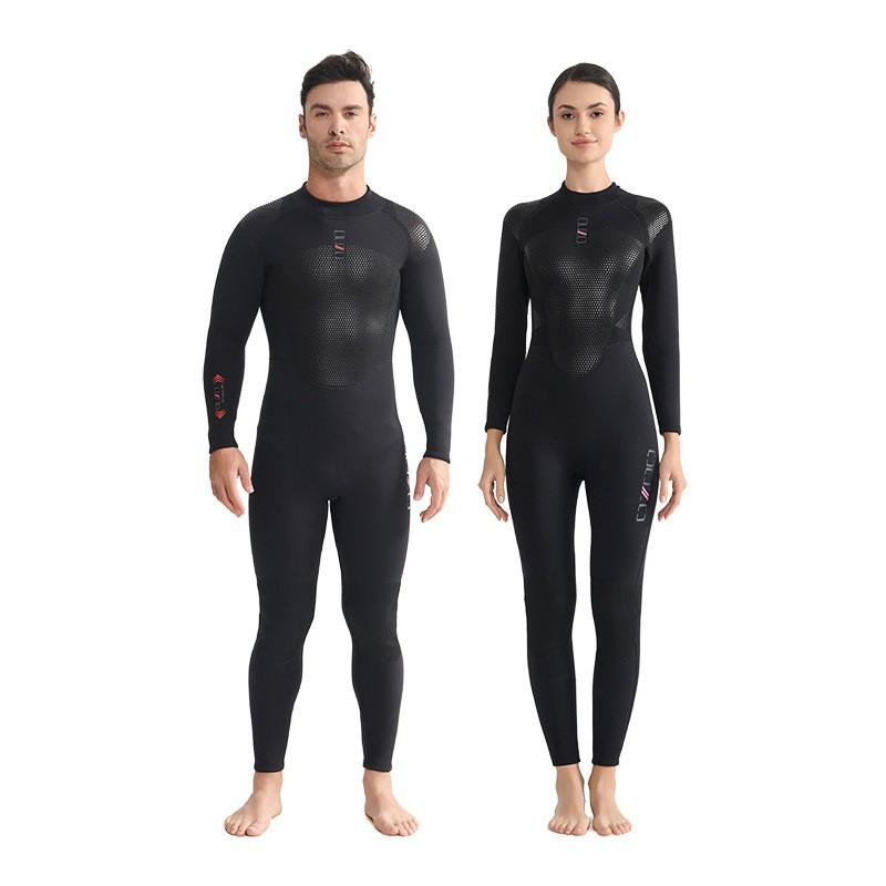 3mm Neoprene Fullsuit Wetsuit Diving Surfing Swimming Warmth UV Protection Quick Dry Unisex