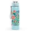 1PC Bright Folk Style Flower Bouquet Print 750ml Color Plastic Sports Water Bottle Leakproof Flip Straw Lid Suitable for Sports Office Home Use