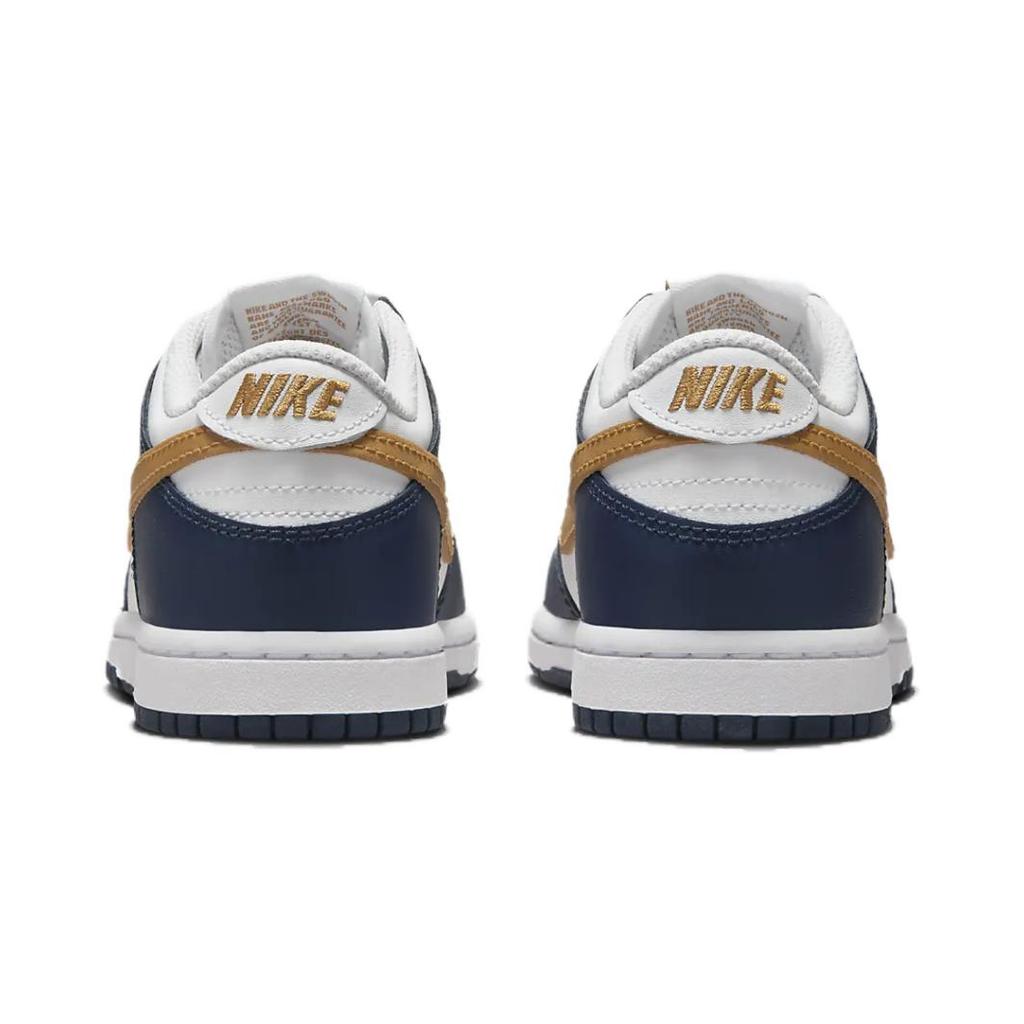 Nike Dunk Low PS Midnight Navy Wheat Kids Sneakers Blue White FB9108-111