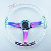 350mm Refitting Racing Sports Steering Wheel Universal Transparent Acrylic Steering Wheel