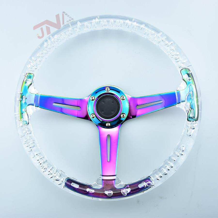 350mm Refitting Racing Sports Steering Wheel Universal Transparent Acrylic Steering Wheel