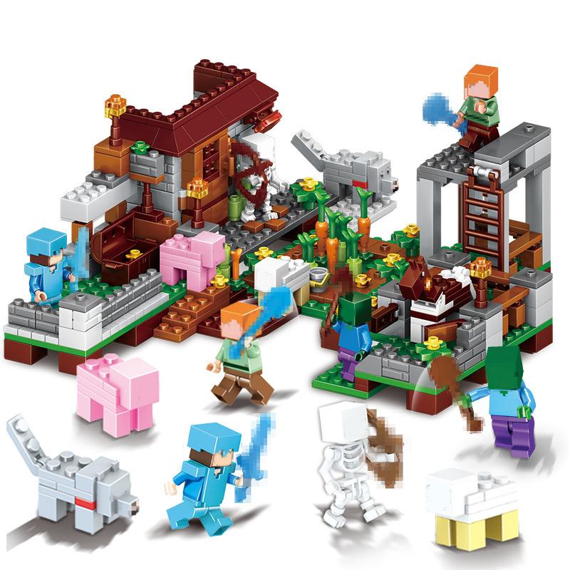 4-in-1 Battle Horse City Village Jungle Building Blocks Set, Educational Toy for Boys Gift