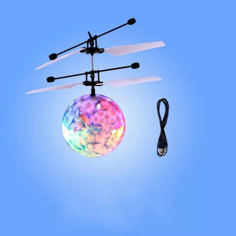 Smart Induction Fairy Helicopter: Seven-Color Crystal Ball Toy