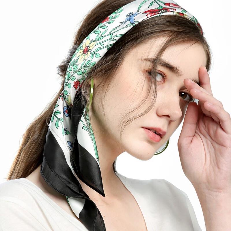 Three Dolphins WN Imitation Silk Square Scarf