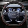 Чехол на руль автомобиля из искусственной кожи для Hyundai Tucson NX4 Elantra Sonata 10th, автоаксессуары