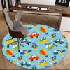 Colorful Transportation Office Carpet Chair Mats, Fun Vehicle Pattern for Home Decor, Office Use, and Gift Giving1118091a