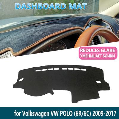 Коврик для приборной панели для Volkswagen VW POLO 6R 6C 2009 ~ 2017 5 MK5 2016, коврик для приборной панели, подходит для внутреннего солнцезащитного козырька, приборной панели автомобиля