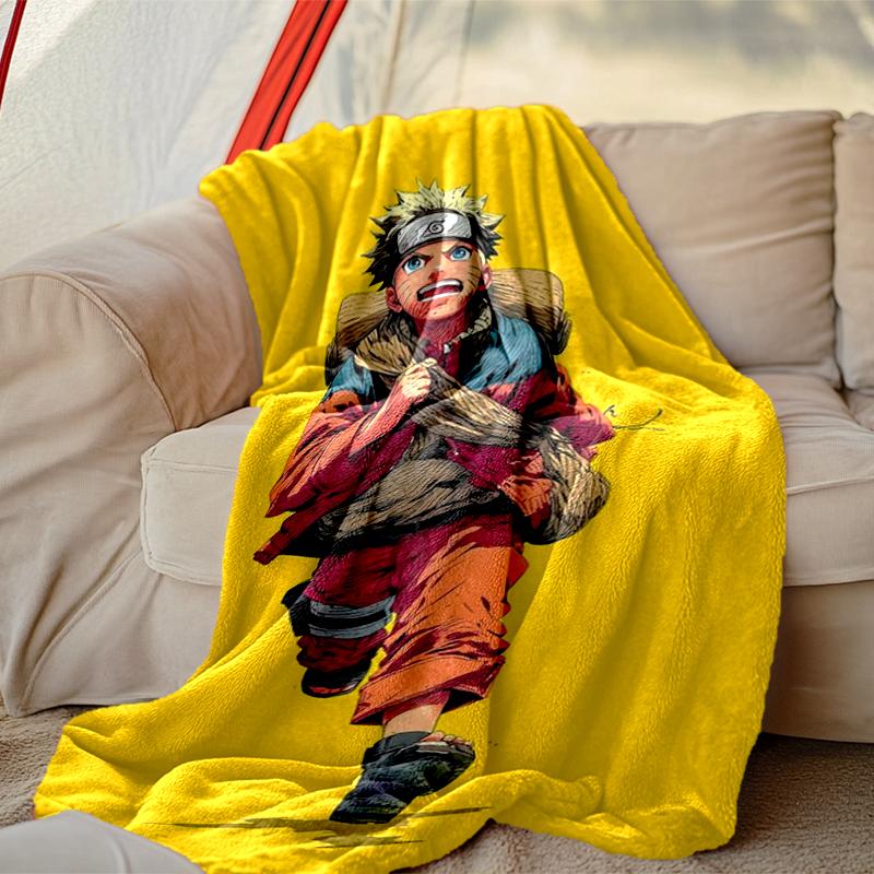 [1pc naruto Blanket] All-Season Blanket - Cozy Blanket for Sofa Couch Home Decoration, Digital Printed Nap Blanket