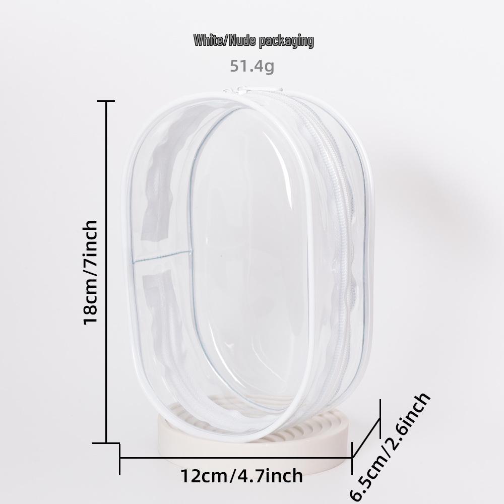 High-Transparency Thickened PVC Cotton Doll Storage Bag - Dustproof, Cute, Hanging, Transparent Q Round Design
