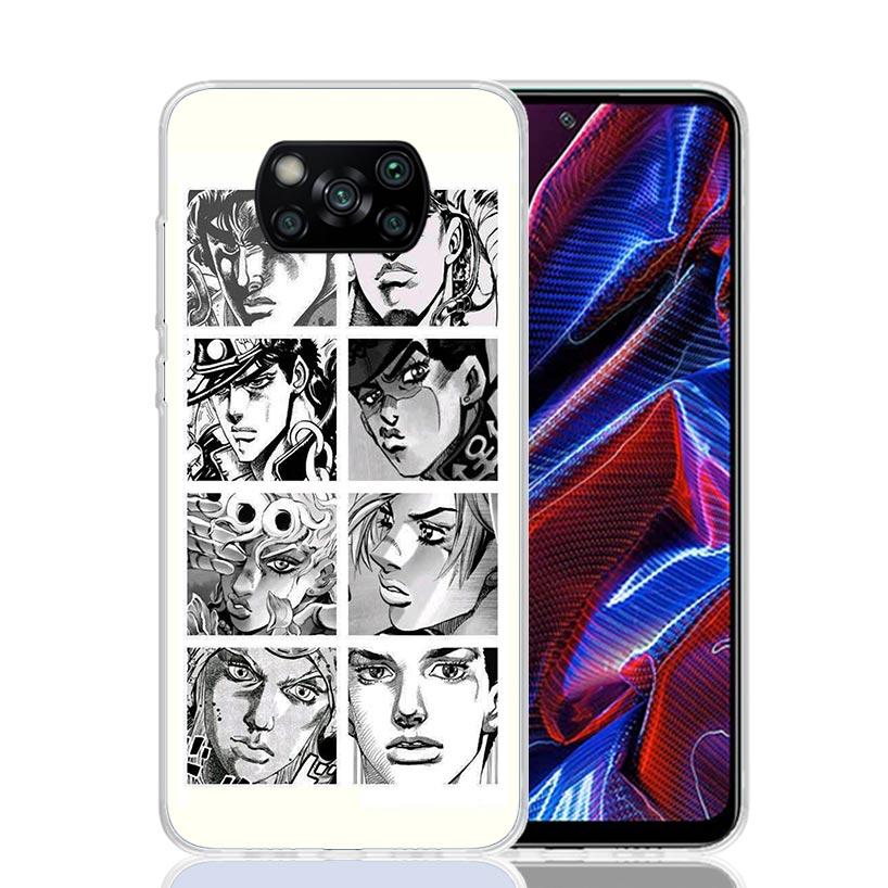 Чехол для телефона Anime JoJo Bizarre Adventure для Xiaomi Poco X3 Nfc X5 X6 X7 X4 Gt F7 Ultra F6 F5 Pro F4 F3 M5S M5 M4 M3 5G Tre