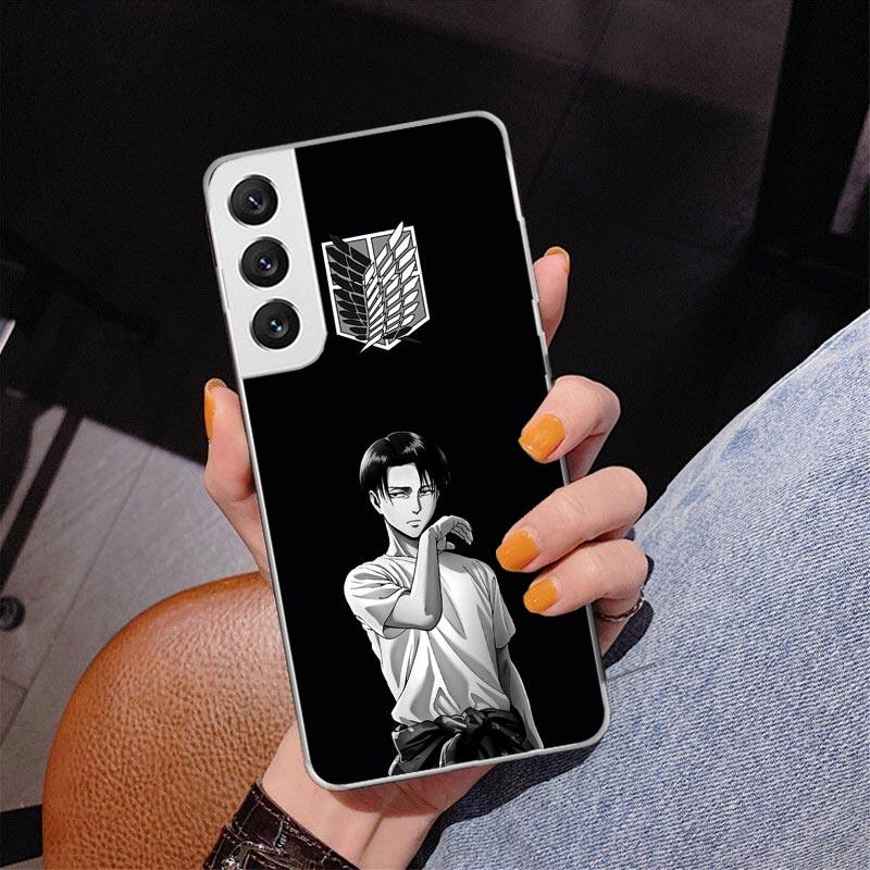 Attack Levi Phone Case For Samsung Galaxy S24 S25 Edge S26 Ultra S23 S22 S21 Plus S20 FE + Personalized Print Cover Galaxy S24 S