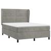 Maison Exclusive - Sommier à lattes de lit et matelas Gris clair 140x190cm Velours