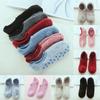 1 Pair Winter Warm Fleece Floor Socks Women Girl Indoor Anti-skid Boat Socks Short Solid Warm Slippers Socks