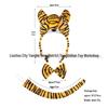 Tiger Costume Headband Set - 3D Animal Performance Hairband for Halloween
