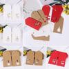 Xmas Tree DIY Kraft Paper Christmas Decoration Gift Box Tag Candy Bag Sticker Gifts Package Label