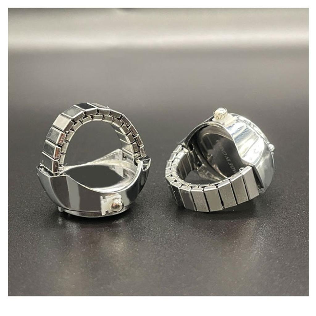 Индивидуальные женские часы с кольцом для женщин и мужчин, уникальный дизайн, женские эластичные часы с кольцами на палец