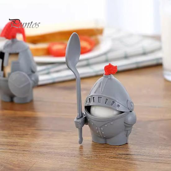 Holder Knight Cup Egg Boiled Design Easy To Clean Reusable Hard Plastic Egg Holder With Spoon Kids Toys