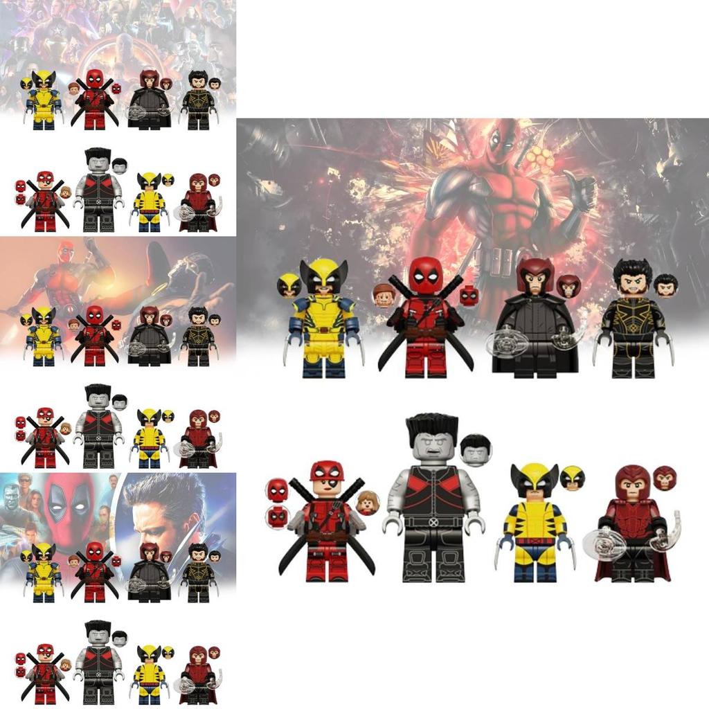 Kt1076 Wolverine Deadpool Magneto Strongman Building Block Figurines For Creative Play And Imaginative Fun