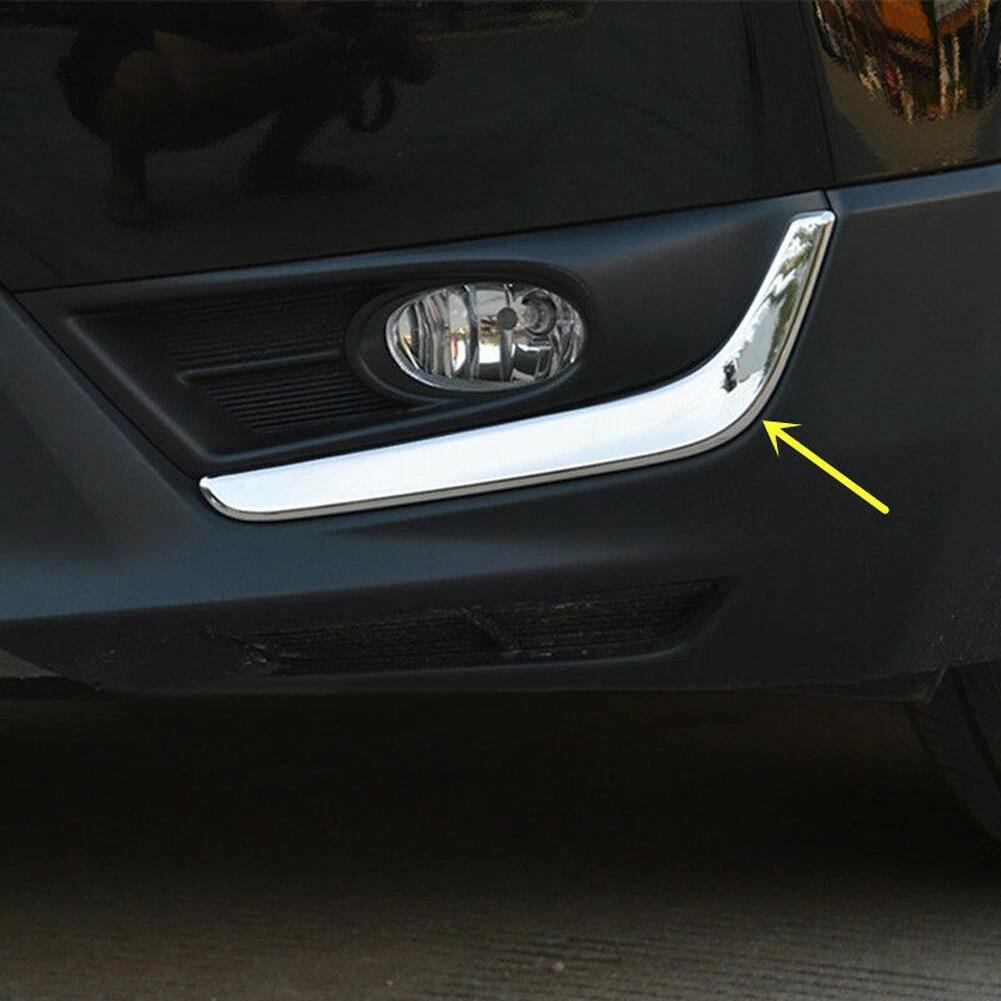 Front Fog Lamp Eyebrow Cover Decorative Trim Strips Chrome Steel Look For Honda CRV 2017 2018 2019 Non-OEM ReplacementGood product