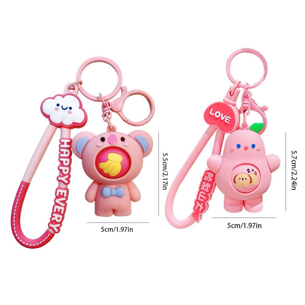 Брелок-подвеска в виде банана с меняющимся лицом в виде коалы, щенка, вращающейся груши, мультяшный рюкзак, декор