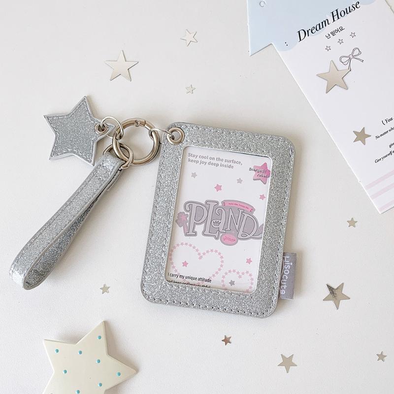 Fashion Kpop 3 Inch Solid Color Star Photocard Holder Cute Portable Card Case for Girls Kpop Fans DIY Photo Display