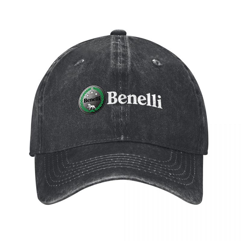 Benelli Logo Washed Canvas Baseball Cap Classic Fit Adjustable Hat for Outdoor Activities and Everyday Wear