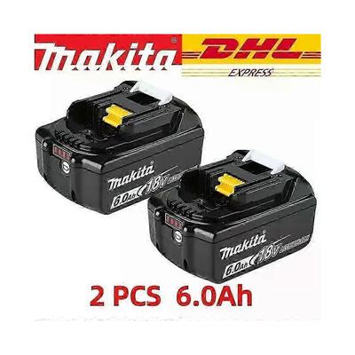 (6,0 Ач 2 шт.) 100% Аккумулятор Makita 6 Ач 18 В Makita Bl1830b Bl1850b Bl1850 Bl1840 Bl1860 Bl1815 Замена Литий-ионного аккумулятора-fj