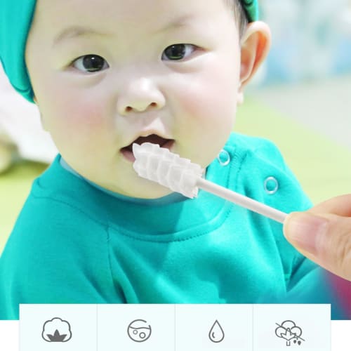 Gevrkjenp Baby Tongue Cleaner Gauze, Soft Gauze Toothbrush - Portable Hygienic Soft Toddler Toothbrush | Individually Wrapped Gauze Toothbrush Mouth C