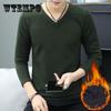 Осенний мужской свитер, мужские пуловеры, повседневный свитер, мужские зимние толстые плюшевые тонкие вязаные пуловеры